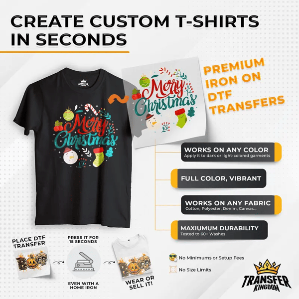 The Ultimate Holiday DTF Transfer Bundle ๐๐ Create Custom Shirts From Halloween To Christmas