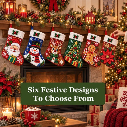 🎄 DIY Diamond Painting Christmas Stocking Kit | 6 Festive Designs | Complete Kit with All Tools & Step-by-Step Guide Included 💕